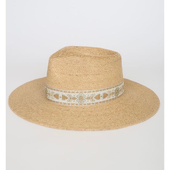 Lack Of Color The Spencer Straw Boater Hat Small Gold Band Summer - Picture 2 of 8